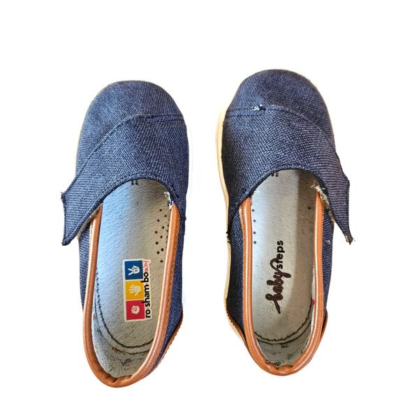 Roshambo Denim Baby Steps Shoes Navy Toddler Size 8 - Picture 4 of 8